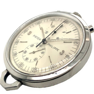 Swiss stainless steel pocket watch with chronograph Circa 1966 Swiss stainless steel pocket watch with chronograph Circa 1966