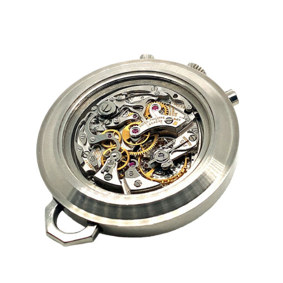 Swiss stainless steel pocket watch with chronograph Circa 1966 Swiss stainless steel pocket watch with chronograph Circa 1966
