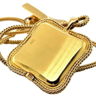 Extremely rare Swiss golf square pocket watch with chain Circa 1962