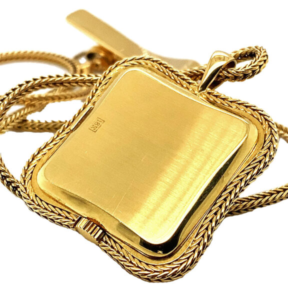 Extremely rare Swiss golf square pocket watch with chain Circa 1962 Extremely rare Swiss golf square pocket watch with chain Circa 1962