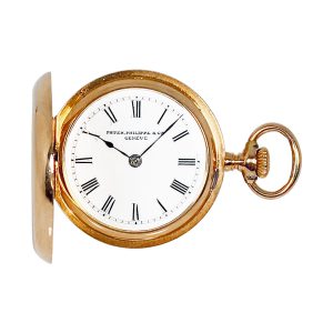 Small Swiss gold lady's hunting cased pocket watch Circa 1898