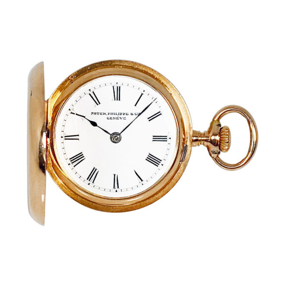 Small Swiss gold lady's hunting cased pocket watch Circa 1898