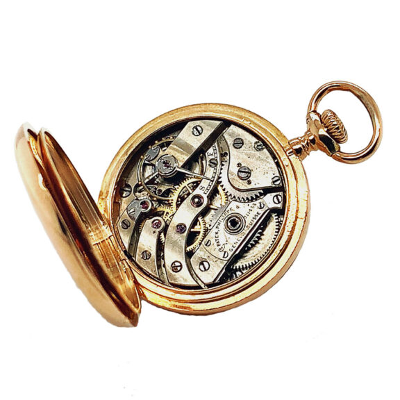 Small Swiss gold lady's hunting cased pocket watch Circa 1898 Small Swiss gold lady's hunting cased pocket watch Circa 1898