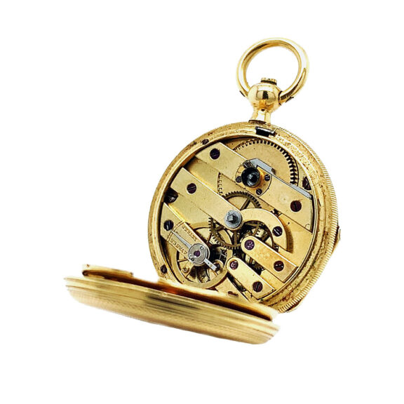 Extremely rare Swiss gold miniature pocket watch Circa 1854 Extremely rare Swiss gold miniature pocket watch Circa 1854