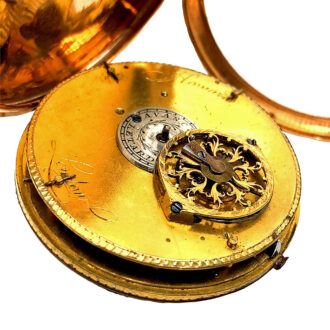 English watch with full calendar and centre seconds Circa 1800