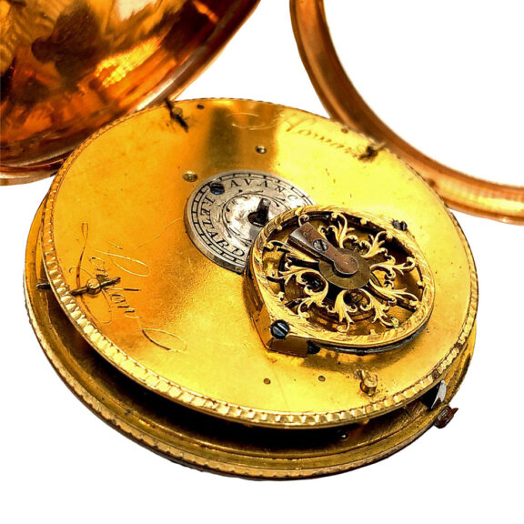 English watch with full calendar and centre seconds Circa 1800 English watch with full calendar and centre seconds Circa 1800