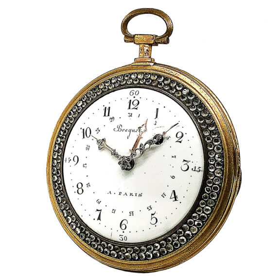 French gemstone set enamel watch with date display Circa 1800 French gemstone set enamel watch with date display Circa 1800