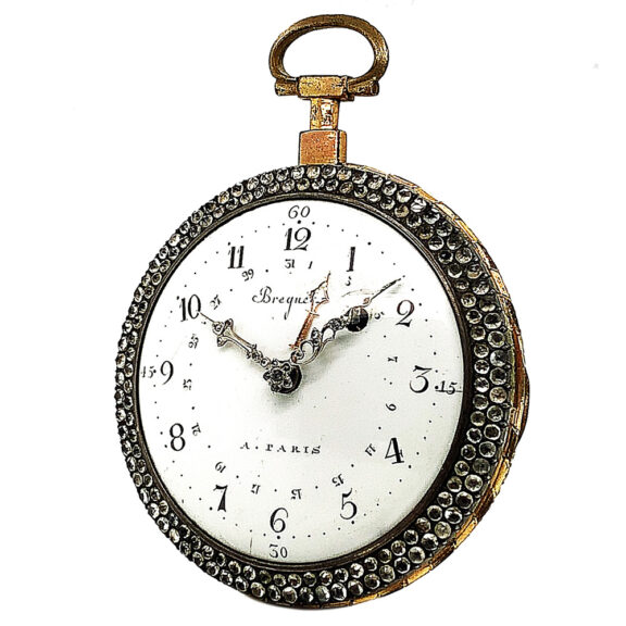 French gemstone set enamel watch with date display Circa 1800 French gemstone set enamel watch with date display Circa 1800
