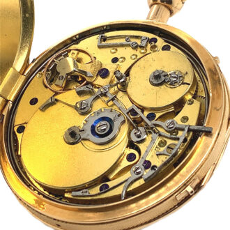 Swiss gold musical and quarter repeating pocket watch Circa 1840