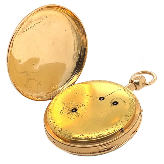 Swiss gold musical and quarter repeating pocket watch Circa 1840 Swiss gold musical and quarter repeating pocket watch Circa 1840