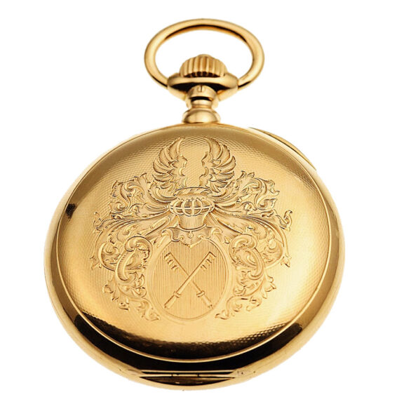 German gold hunting cased pocket watch in quality 1A Circa 1897 German gold hunting cased pocket watch in quality 1A Circa 1897