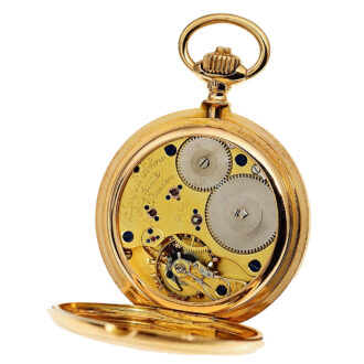 German gold hunting cased pocket watch in quality 1A Circa 1897