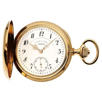 German gold hunting cased pocket watch in quality 1A Circa 1897