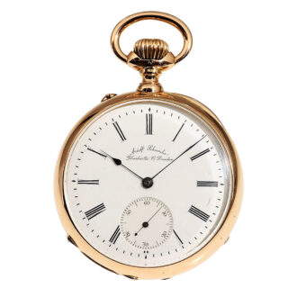 Rare German gold open faced pocket watch Circa 1887