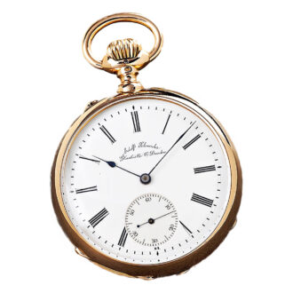 Rare German gold open faced pocket watch Circa 1887