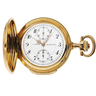 Heavy German gold chronograph watch with register Circa 1905