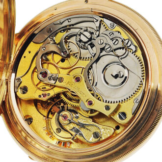 Heavy German gold chronograph watch with register Circa 1905