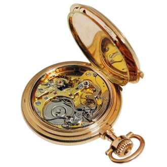 Heavy German gold chronograph watch with register Circa 1905