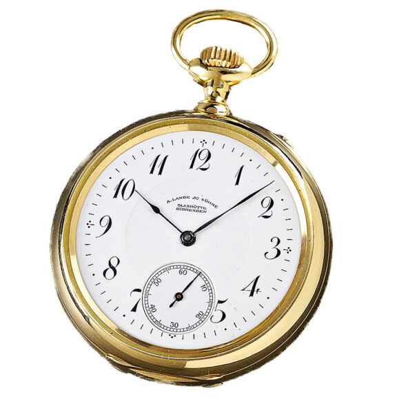 German pocket watch with 52.5 minute carousel regulator Circa 1905