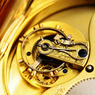 German pocket watch with 52.5 minute carousel regulator Circa 1905
