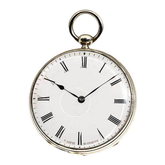 German extremely rare, early silver pocket watch Circa 1855