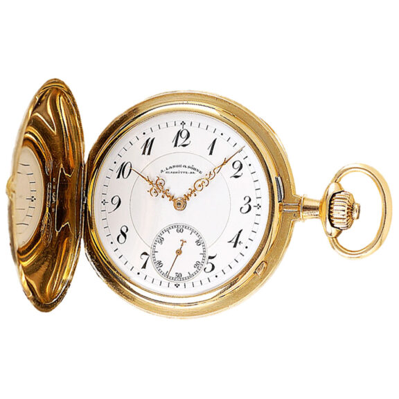 German fine 18k gold Glashütte pocket watch Circa 1909