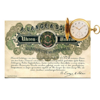 German fine 18k gold Glashütte pocket watch Circa 1909