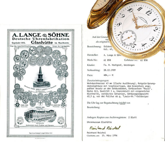 German fine 18k gold Glashütte pocket watch Circa 1909 German fine 18k gold Glashütte pocket watch Circa 1909