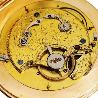 French gold quarter repeating verge Jacquemart Circa 1820