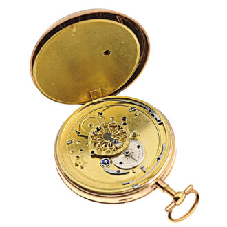 Rare Swiss gold verge Knife Grinder automaton Circa 1780
