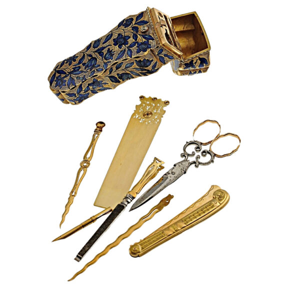 English gold watch with two corresponding chatelaines Circa 1737 English gold watch with two corresponding chatelaines Circa 1737