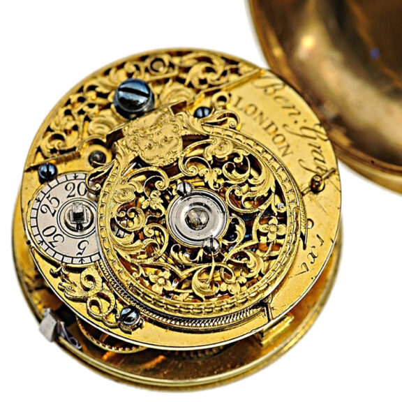 English gold watch with two corresponding chatelaines Circa 1737 English gold watch with two corresponding chatelaines Circa 1737