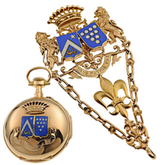 French miniature lady's pendant watch with chatelaine Circa 1870
