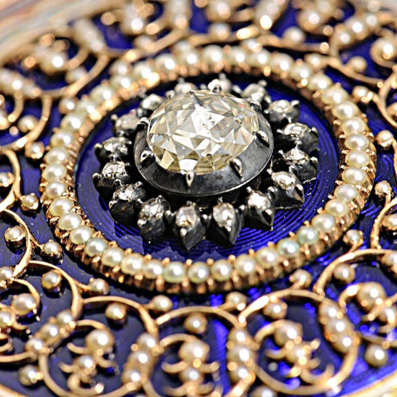 English gold enamel pocket watch of museum quality Circa 1790 English gold enamel pocket watch of museum quality Circa 1790
