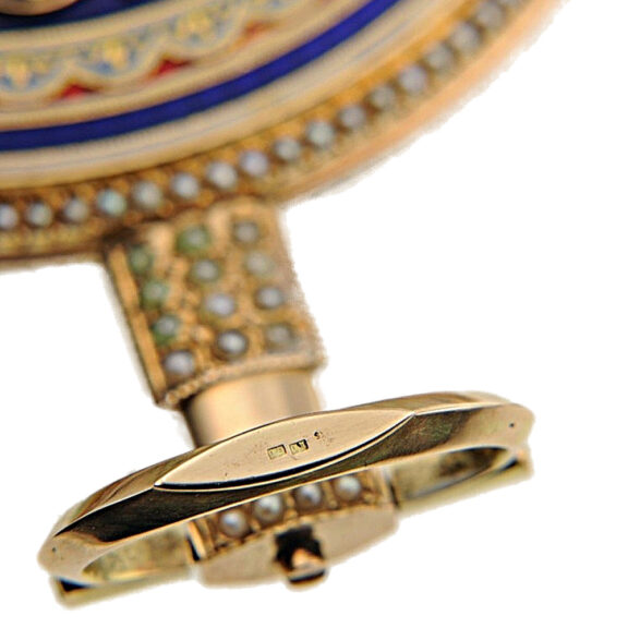 English gold enamel pocket watch of museum quality Circa 1790 English gold enamel pocket watch of museum quality Circa 1790