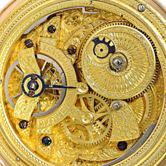 English gold enamel pocket watch of museum quality Circa 1790
