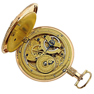 English gold enamel pocket watch of museum quality Circa 1790