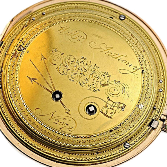 English gold enamel pocket watch of museum quality Circa 1790 English gold enamel pocket watch of museum quality Circa 1790