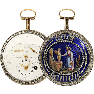 French gold, enamel and paste stone-set verge watch Circa 1770 French gold, enamel and paste stone-set verge watch Circa 1770