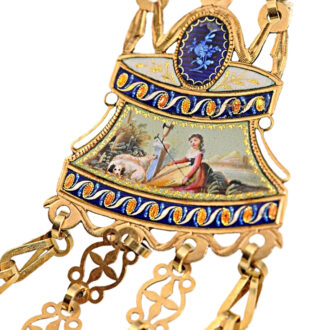 French gold, enamel and paste stone-set verge watch Circa 1770 French gold, enamel and paste stone-set verge watch Circa 1770