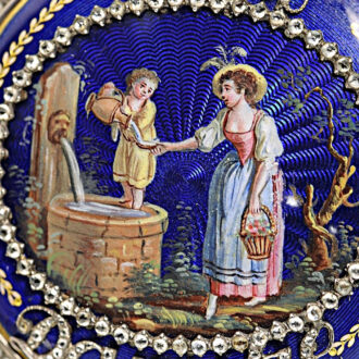 French gold, enamel and paste stone-set verge watch Circa 1770 French gold, enamel and paste stone-set verge watch Circa 1770