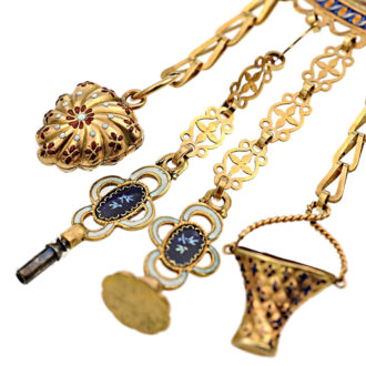 French gold, enamel and paste stone-set verge watch Circa 1770 French gold, enamel and paste stone-set verge watch Circa 1770