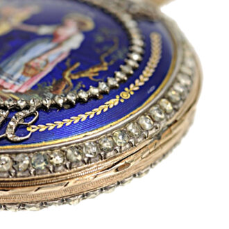 French gold, enamel and paste stone-set verge watch Circa 1770 French gold, enamel and paste stone-set verge watch Circa 1770