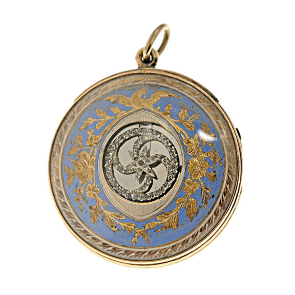 Swiss watch with visible paste stone-set balance Circa 1800 Swiss watch with visible paste stone-set balance Circa 1800