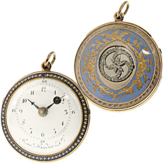 Swiss watch with visible paste stone-set balance Circa 1800 Swiss watch with visible paste stone-set balance Circa 1800