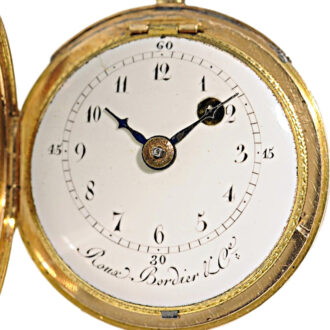 Swiss watch with visible paste stone-set balance Circa 1800 Swiss watch with visible paste stone-set balance Circa 1800