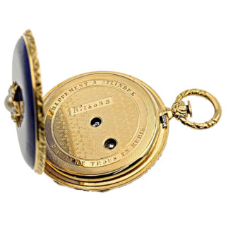 French lady's pendant watch with matching gold chatelaine Circa 1810