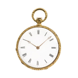 French lady's pendant watch with matching gold chatelaine Circa 1810