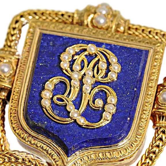 French lady's pendant watch with matching gold chatelaine Circa 1810 French lady's pendant watch with matching gold chatelaine Circa 1810