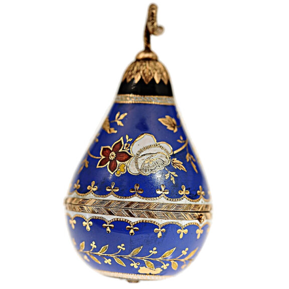 Austrian gold enamel pear-shaped pendant watch circa 1800